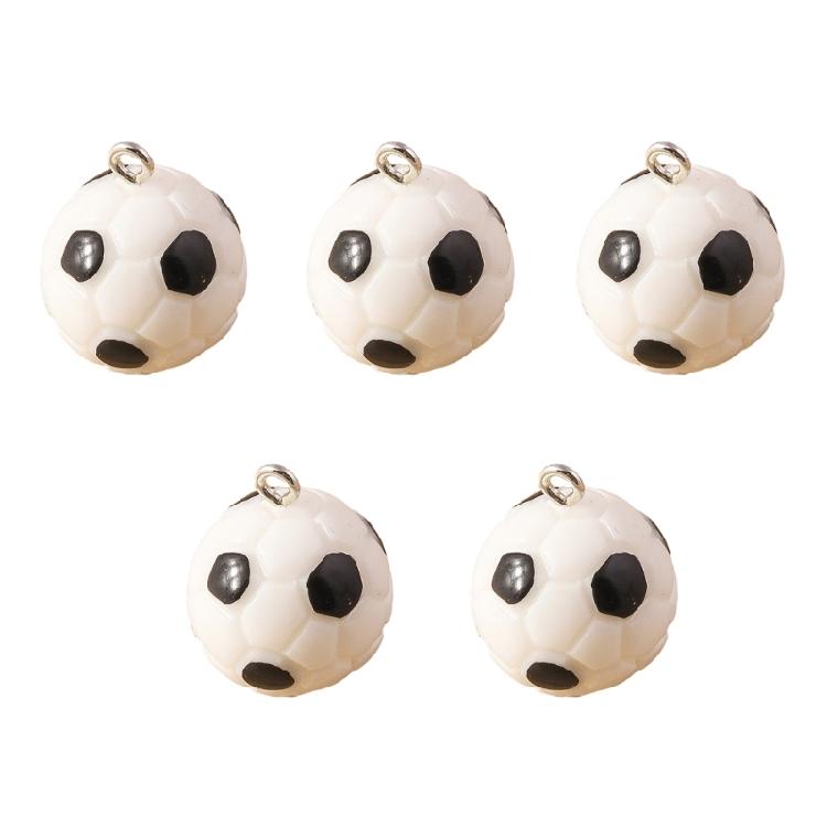 5Pieces Football Pendants Jewelry Making Part Fashion Accessory Perfect for Unique Jewelry Making and Craft Accessories