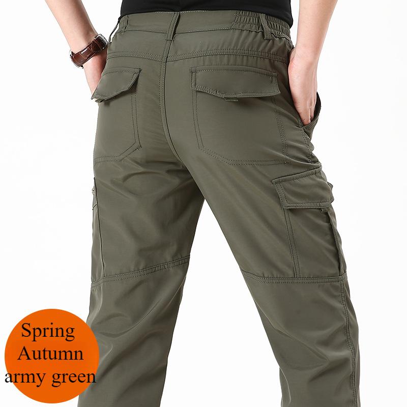 Frühling, Sommer und Herbst Lässige leichte Armee Militär Lange Hose Männlich Wasserdicht Schnelltrocknend Cargo Camping Overalls Taktische Hose Atmungsaktiv