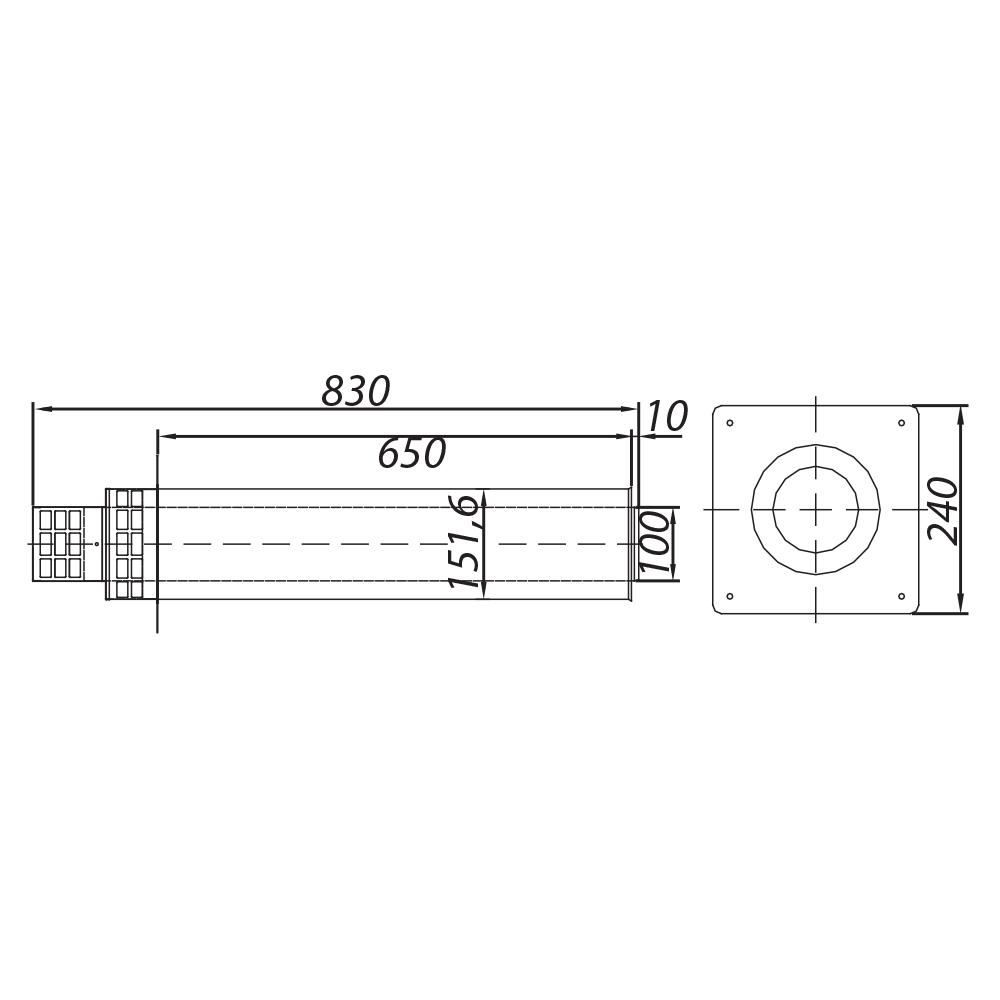 ADAM GAS Horizontal Terminal Fi 100/150