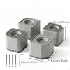 4 Pieces Appliance Support Pad Ribbed Surface AntiSlip Foot Shock Absorbing Gray 1 Layer