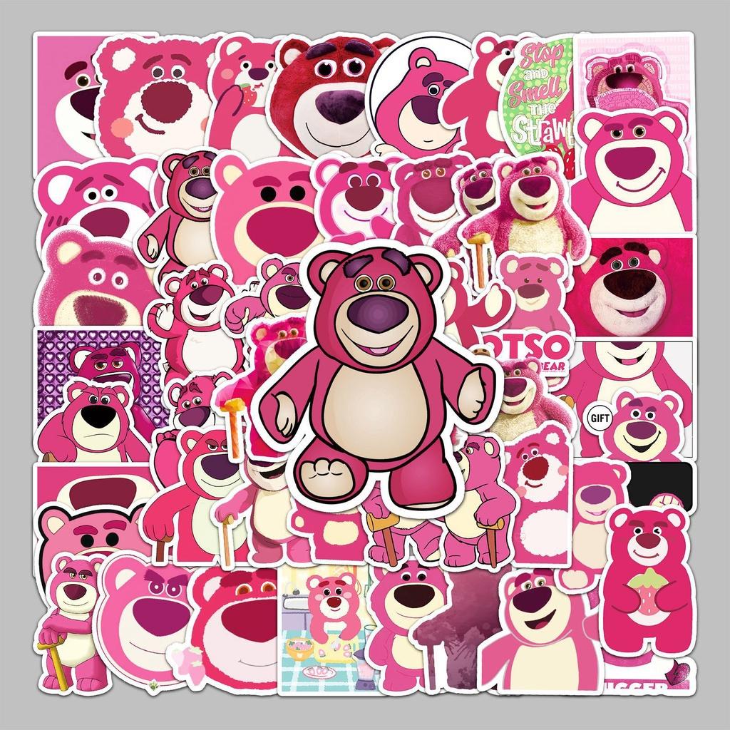 Adorable 50 Pcs Lotso Cartoon Stickers For Children's Toys Waterproof Sunproof