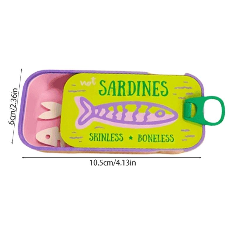 Sardine Can Jewelry Storage Box Small Accessory Holder for Earrings Necklaces and Daily Tabletop Use Indoors