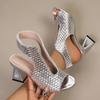 Romisch Summer Buckle High Heel Sandals With Rubber Sole For Women