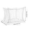 Oversized Square Mosquito Net 4 Corner Camping Cot Mesh Drapes Portable Enclosed Camping Tent 9.84x9.84x8.2ft For Tables Chair