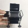 Kitchen Toy For Doll House Picnic Dollhouse Miniature Black Bbq Grill Model Grill Garden Outdoor Decor Kids Pretend Play Toy