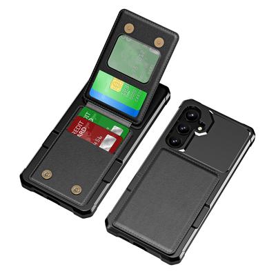 ZM11 Pro pouzdro Samsung Galaxy S23 FE Kicsktand Držák na karty Kůže+TPU Kryt na telefon