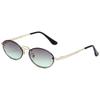 Popular Fashion Sunglasses for Women Men Shades Oval Sun Glasses for Female Male Summer Traveling UV400 Rimless Sunglass Eyewear