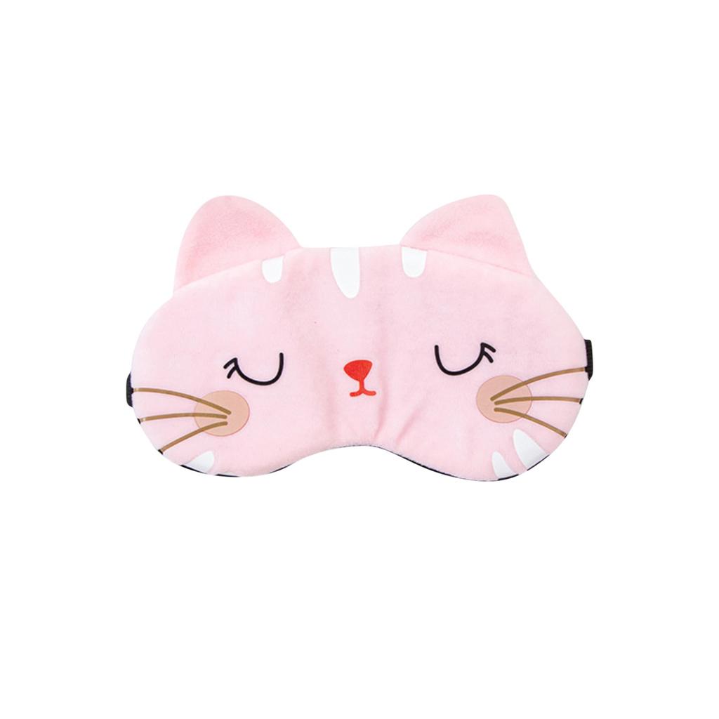 Plush Cartoon Cat Ice And Hot Compress Sleeping Eye Mask For Children Universal Winter Home 10ml