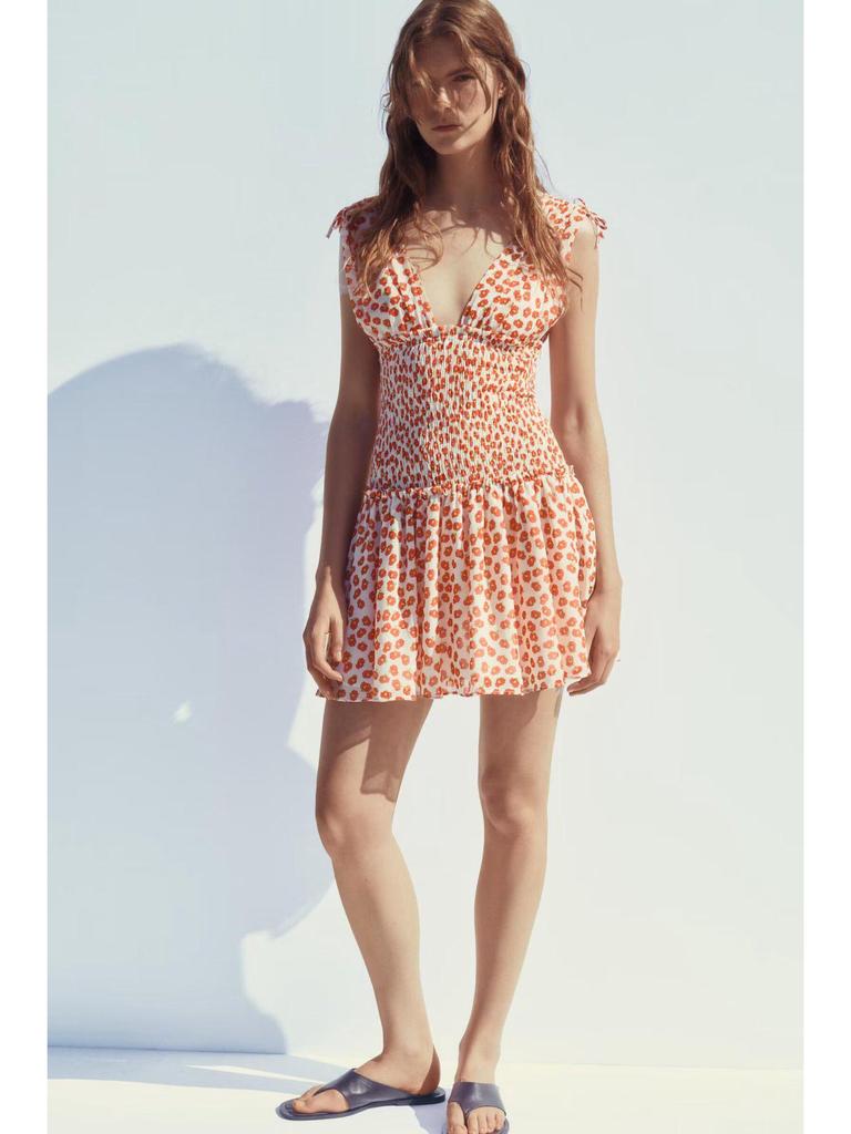 Best-Selling Summer Sweet Preppy Floral V-Neck Sleeveless Dress