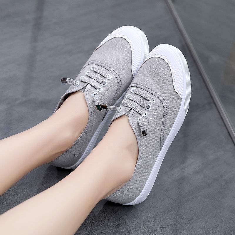 Canvas shoes spring lightweight soft-soled driving one-pedal cloth shoes