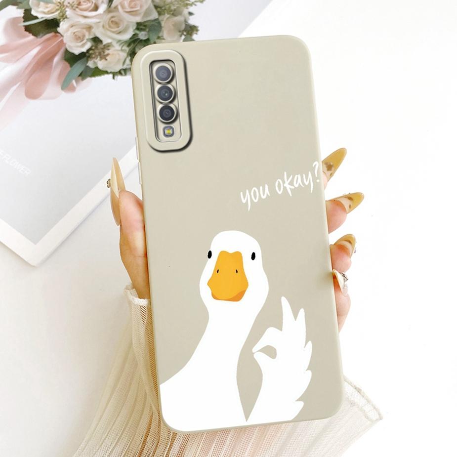 Handyhülle mit niedlichem Katzen- und Entenmotiv für Samsung Galaxy A7 2018 (SM-A750F) und Samsung A9 2018 (SM-A920F).