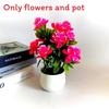 Twelve Flowers Simulated Artificial Green Plant Potted Ornament For Decor Indoor
