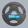 Cast Iron Weight Set 4X2.5Kg, 51Mm Hole, Plate With Handles Rebel