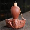 Traditional Craft Incense Burner Skeleton Burner, Backflow Waterfall Cone Holder, Gothic Skull Spooky Halloween Decor Stick Holder for Home