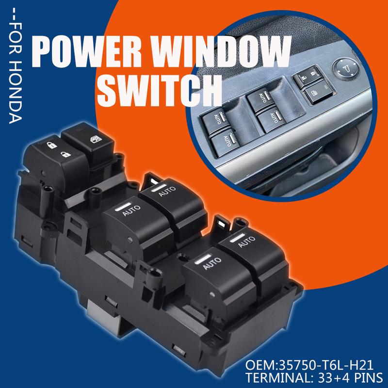 For Honda Spirior 2015-2018 Auto Power Window Control Switch Lifting Front Left 35750-T6L-H21 Door Lock Car Parts