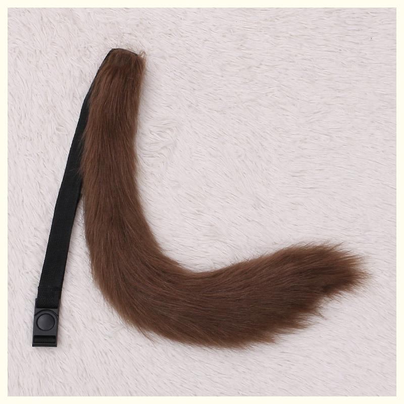A handmade anime cute fox girl plush fox tail cosplay accessories beast tail waist