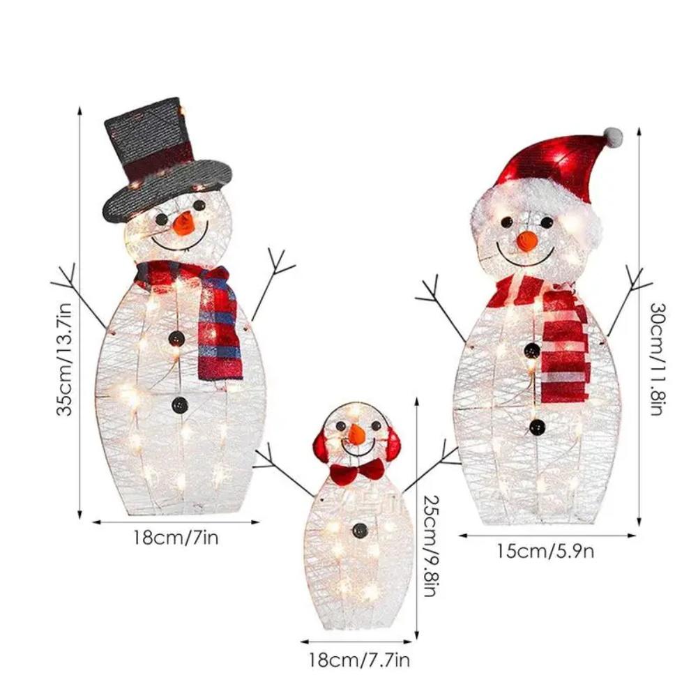 

Christmas Party Christmas Snowman Set Winter Festivities Bright LED Snowman Lights Festive Decor Bright LED Lights