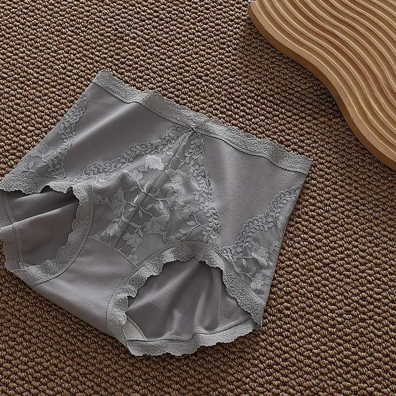 Women's Mid-waist Panties Are Soft, Comfortable, Breathable, Skin-friendly, Cute and Sexy, Daily with White Fungus Edges