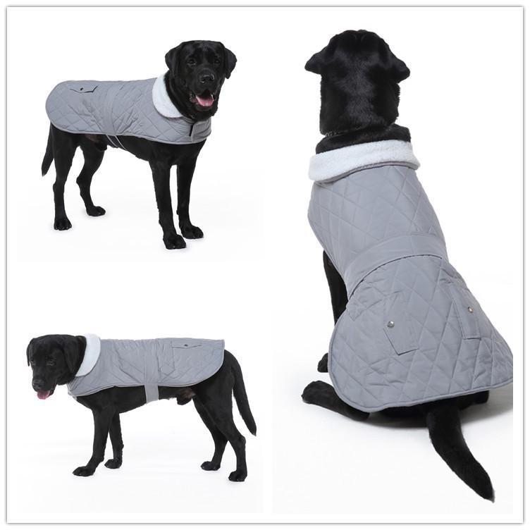 Meiqi Reflective Winter Jacket for Large Dogs - Pet Coat for Shiba Inu & Golden Retriever