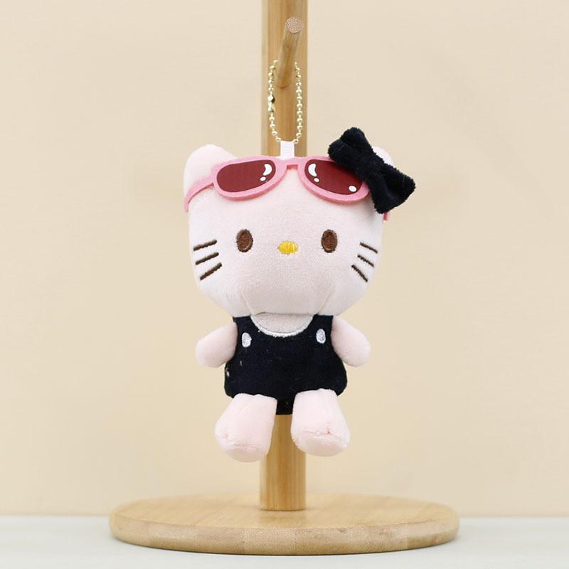 

Очаровательная милая плюшевая игрушка Китти Брелок Мультяшный котенок Аксессуар для рюкзака Розовый Black Cat