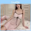 Kadınlar İçin Pedli Göğüslü Kolsuz Buz İpeği Pijama Yazlık Ev Lounge Elbisesi