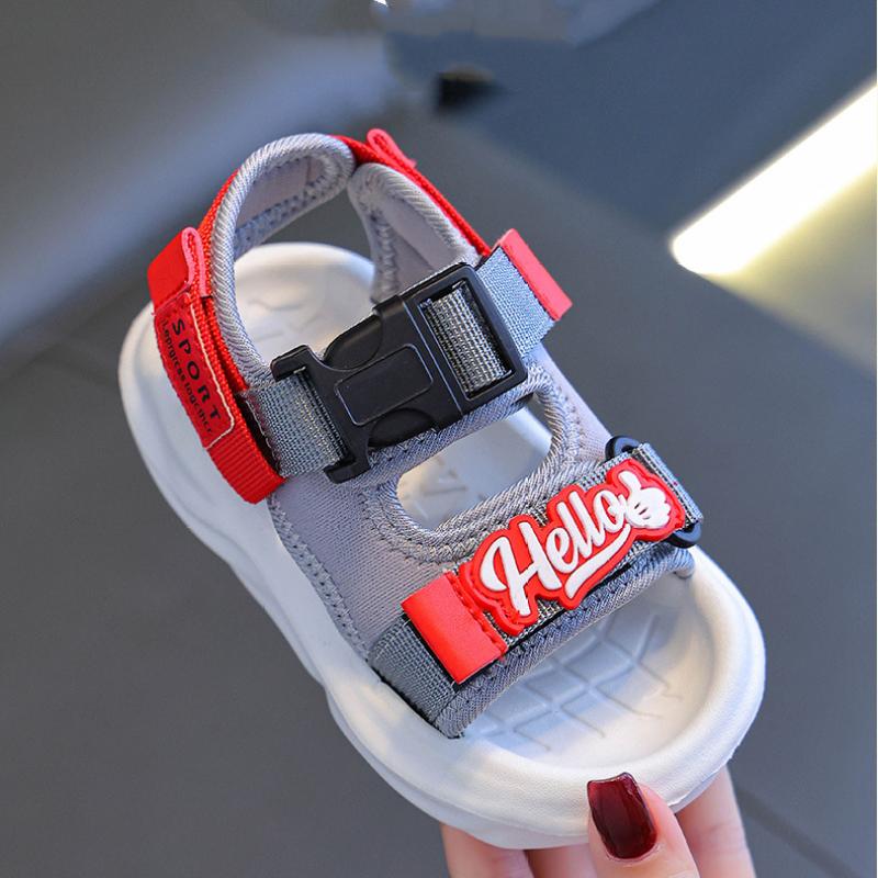 Children's Sandals for Boys New Summer Soft-soled Anti-Slip Velcro Beach Shoes for Boys, Boys, Kids, Middle-Aged and Adults