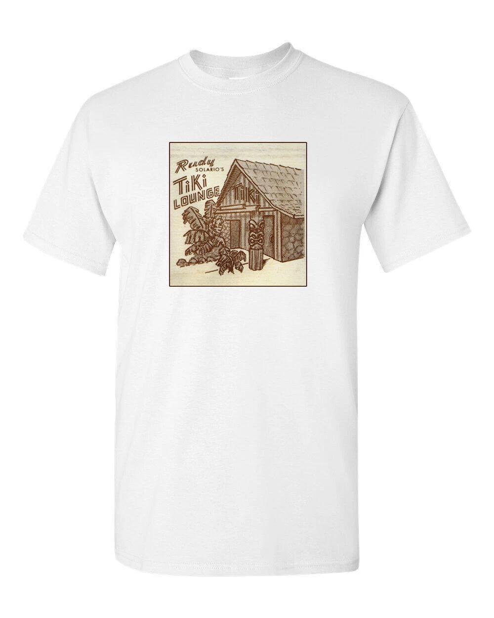 Retro Tiki T Shirt White Cotton Mug Bar No. 43 Rudy Solarios Tiki Lounge S