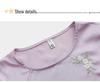 Elegant Embroidered T-Shirt for Middle-Aged & Elderly Women - Summer Seven-Sleeve, Comfortable & Loose Fit