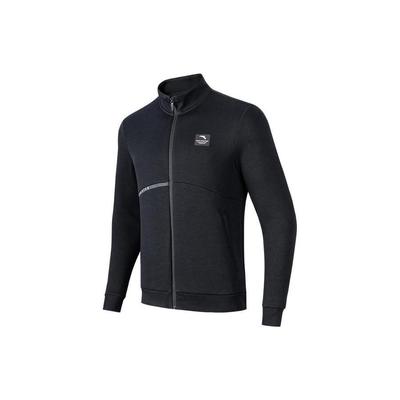 Anta Training Series – Sportjacke aus Strick mit einfarbigem Logo-Print und Reißverschluss – Herrenjacken Schwarz 152317709-2