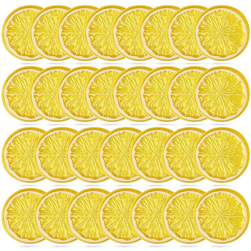 5pcs 2inch Artificial Lemon Orange Festive Party Supplies Fake Fruits Christmas Halloween Home Decoration Food Phography Props
