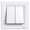 Asfora White Push Button 2X 2Z Screw Terminals 10AX 250V EPH1100321