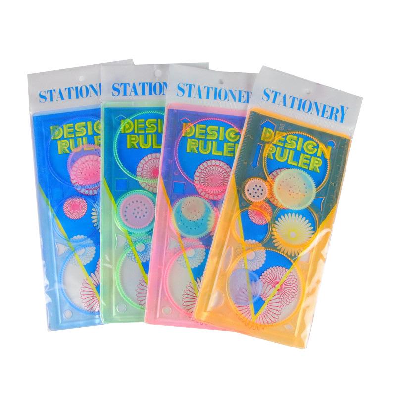 Creative Kaleidoscope Ruler Set: Versatile Drawing Board for Children and Students