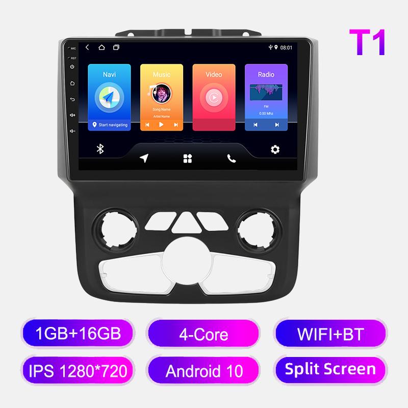 

9-дюймовый сенсорный экран Android-радио для Dodge Ram 1500 2500 3500 (2013-2019) Головное устройство стерео GPS навигация беспроводной Carplay WiFi 4G