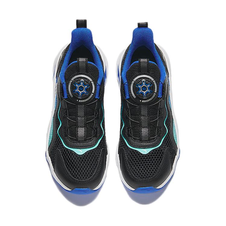 Anta Bequeme Vielseitige Rutschfeste Strapazierfähige Low-Top Kinder Laufschuhe Kinder Sneaker Schwarz Blau Grün A12435573-2