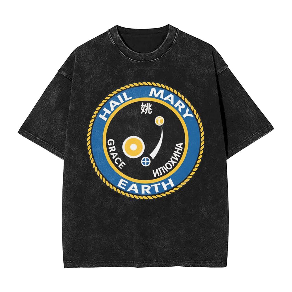 Streetwear T Shirt Believe In The Hail Mary Project Hail Mary Cotton T Shirts Fashion Tee Shirt For Male Summer Y2k Retro Tops