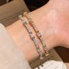Elegant Zirconia Heart Bracelet: High-End European & American Design, Versatile and Luxurious Hand Jewelry