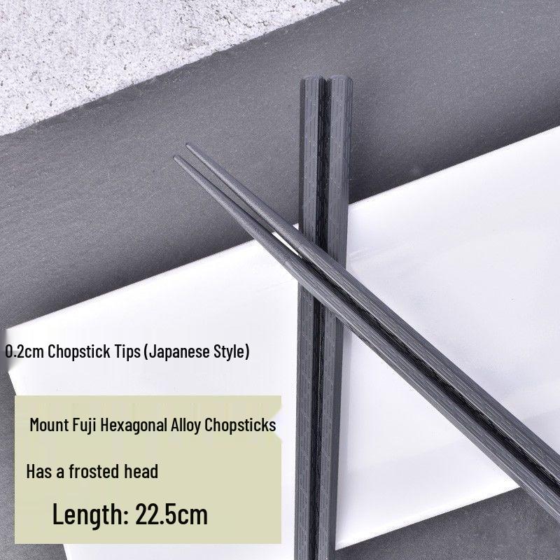2023 High-Grade Mold-Proof Japanese Alloy Chopsticks: Heat-Resistant for Home, Hotel, Restaurant, Catering.