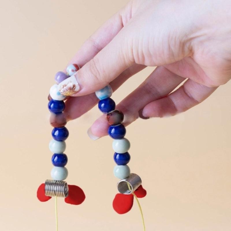 Leichter Perlenstopper-Clip Hochwertiges Handgefertigtes Werkzeug Werkzeug zur Herstellung von Halsketten Legierungsmaterial Geeignet für Bastelprojekt