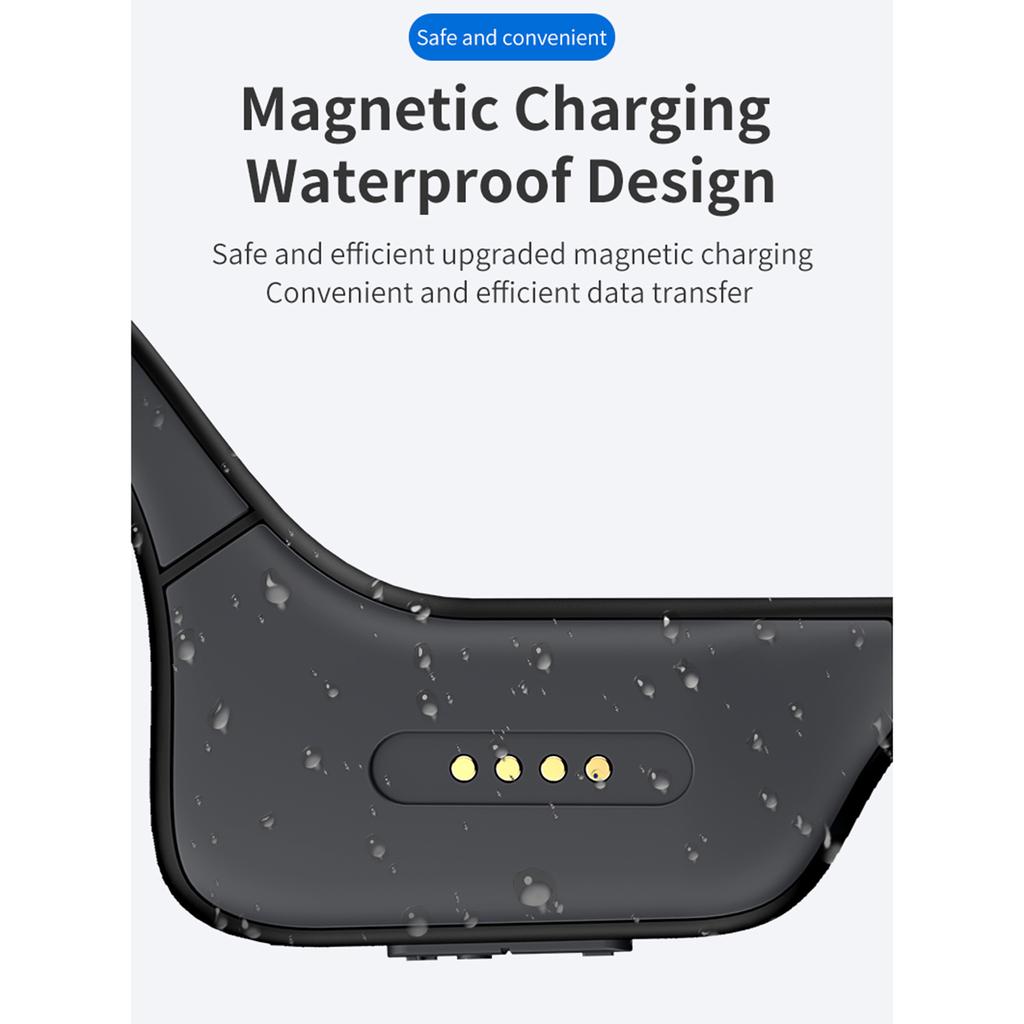 Open-Ear-Sport-Headset BT 5.0 Knochenleitung Leichter Kopfhörer Schweißresistent Ohr Hängend