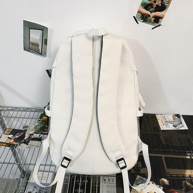 Herren Einfarbig Rucksack Mittelschüler Schultasche Damen Reise Rucksack