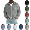Men's Casual Button-down Long-sleeved Shirt With Pocket