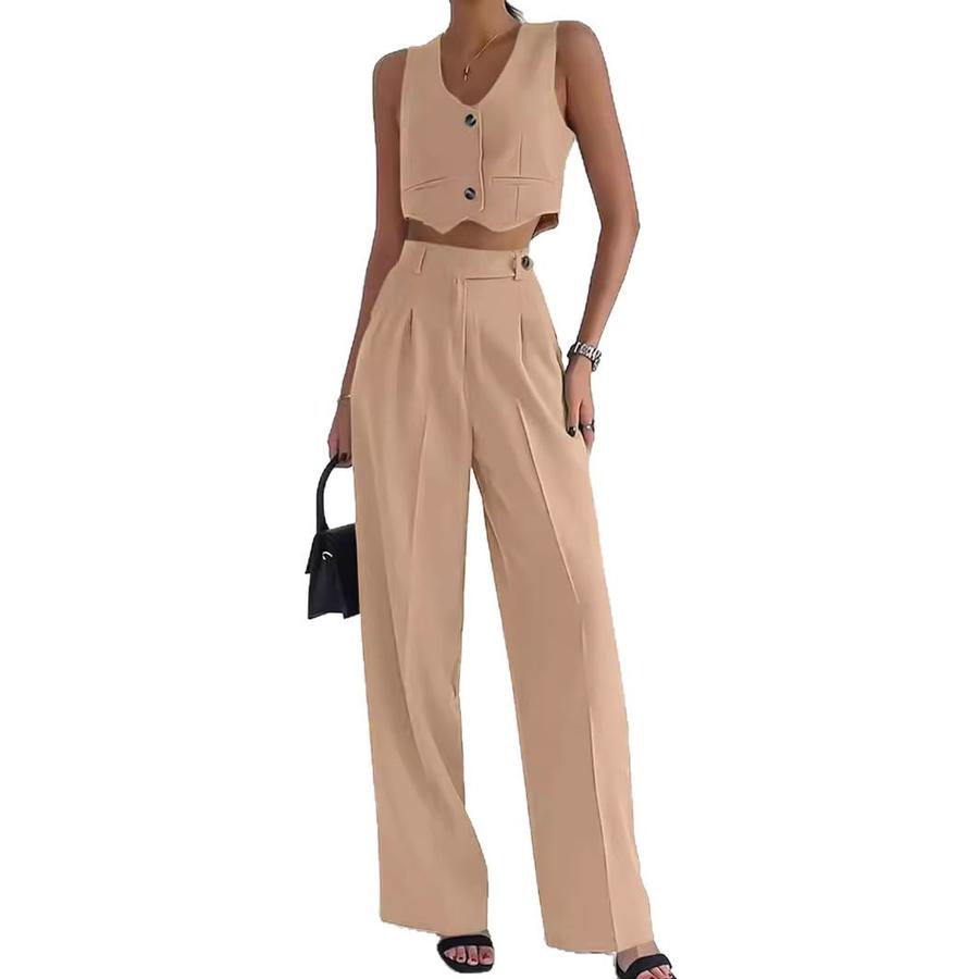 Women's Fashion Casual Vest Set