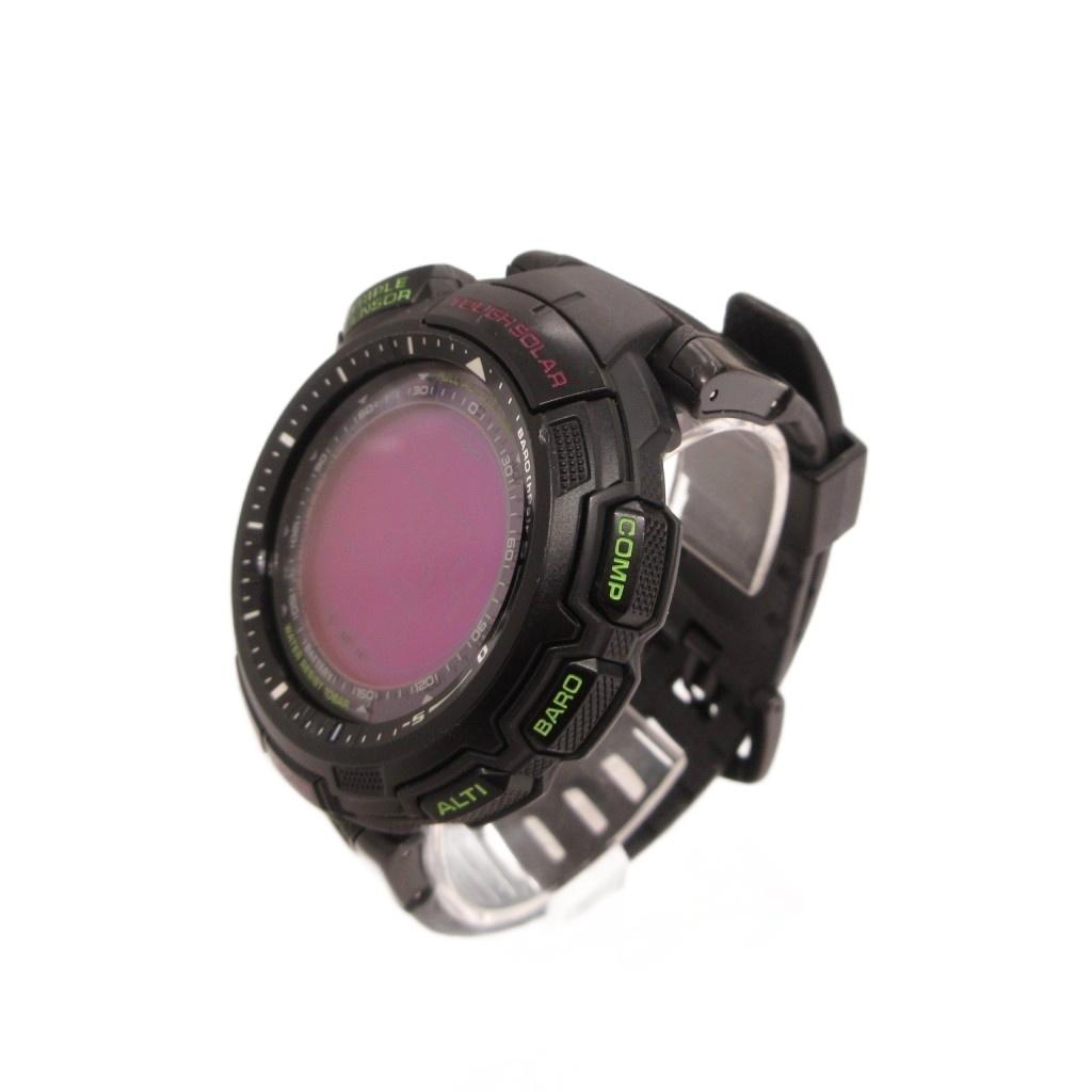 CASIO PRO TREK Tough Solar Color Display Purple LCD Digital Watch Black PRG-110CJ /UO Men's
