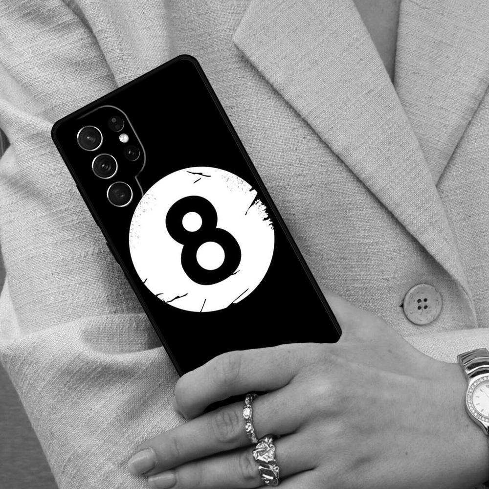 Billiards Eight Ball Cell Phone Case for Samsung Galaxy S26 Ultra S25 S24 S23 S22 S21 S20 Note10 Cover