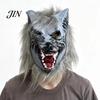 Realistische Latex-Kopfbedeckung Halloween Werwolf Vollkopfmaske, Wolf Cosplay mit gruseliger Kostümmaske Fell, Party Spukhaus Requisite, Verstellbar