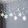 1Set Christmas Spiral Hanging Deco Mini Christmas Tree Snowflake Swirl Ceiling Deco For New Year Xmas Party Ornaments