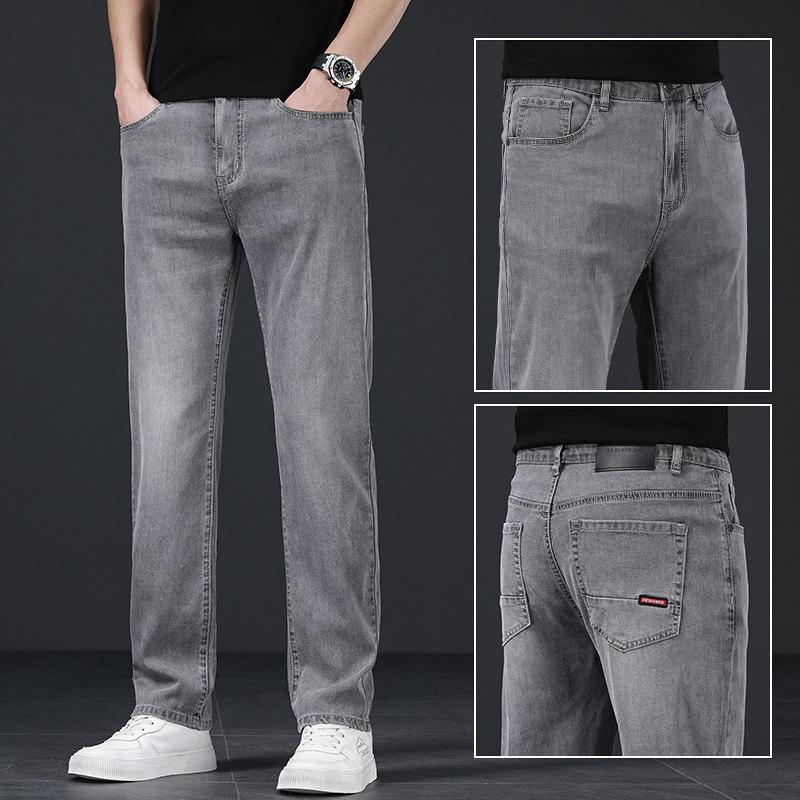 

ROZO Men s Summer Tencel Cooling Loose Straight Jeans 30