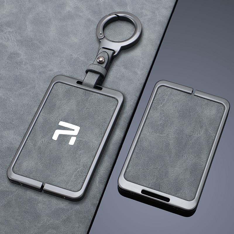 Rising 2024 R7 F7 Key Card Holder: Zinc Alloy NFC Car Case with Buckle for Men