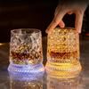 Rotating Luminous Whiskey Glass with LED Coaster