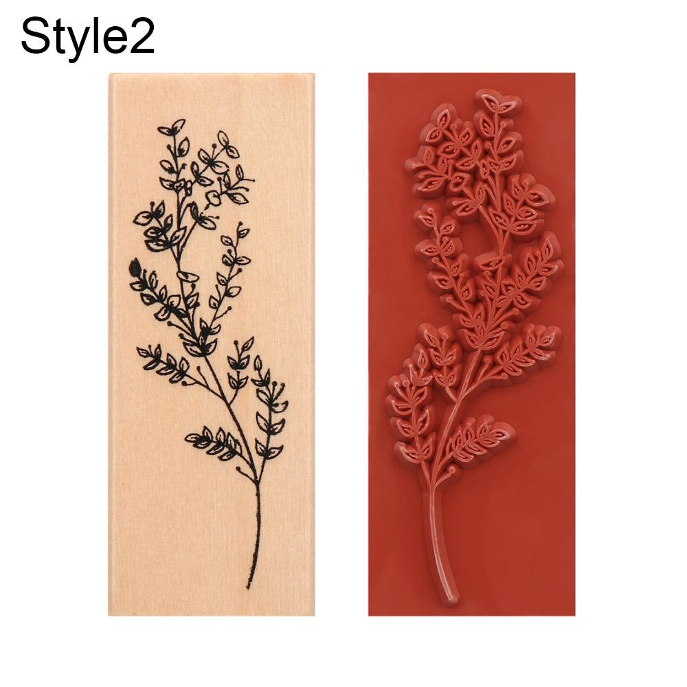 1PC Crafts standard stamp Garden Arts Scrapbooking Vintage grass plants DIY wooden rubber stamps
